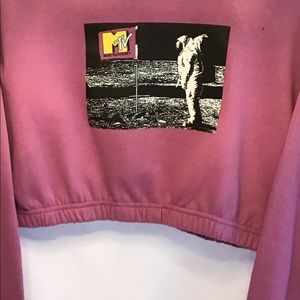 Vintage Tops - Cropped I Want My MTV Lilac Infamous Space Break Vintage Tops - Cropped I Want My MTV Lilac Infamous Space Break